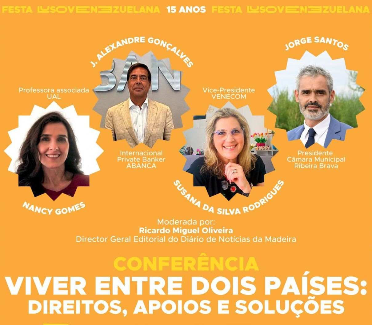 Cartaz oficial da Conferência — Viver entre Dois Países